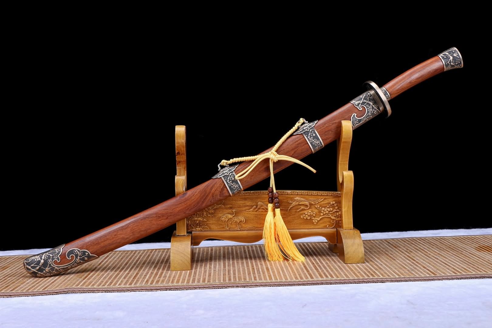 Broadsword,Forged Damascus steel blade,Brass fittings,chinese sword