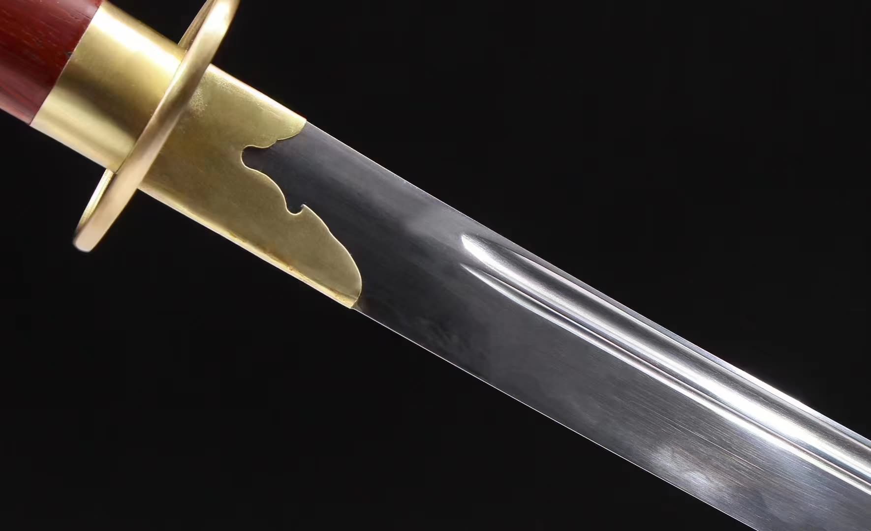 Chinese Swords Horse Chopping Sword Forged T10 Steel Clay Tempered Blade Sharp Fully
