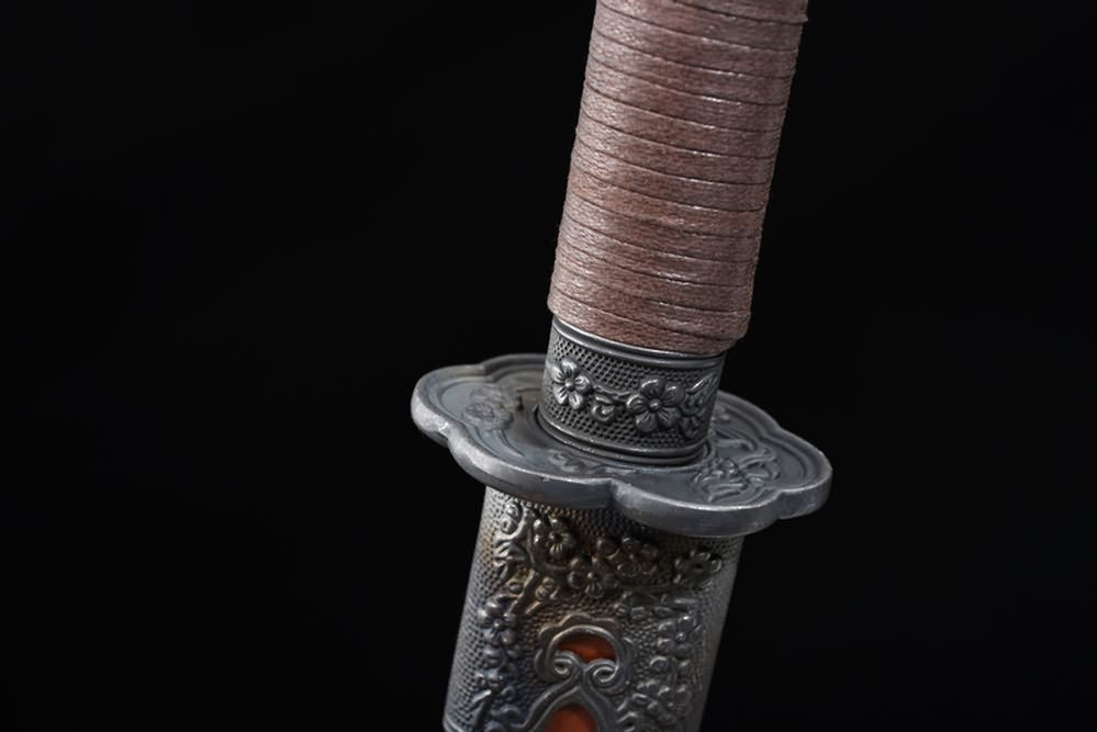 Qing Sword,Broadsword,Forged High Carbon Steel Blade,Leather Scabbard,Battle Ready