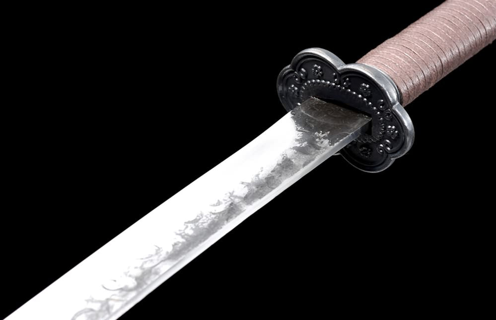 Qing Sword,Broadsword,Forged High Carbon Steel Blade,Leather Scabbard,Battle Ready