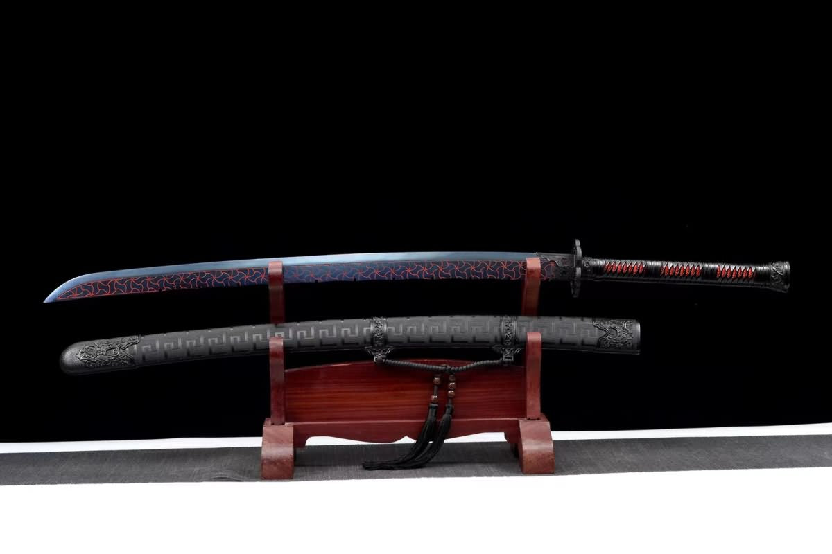 Embroider spring Machete(Forged High carbon steel blades)Battle ready,Chinese sword