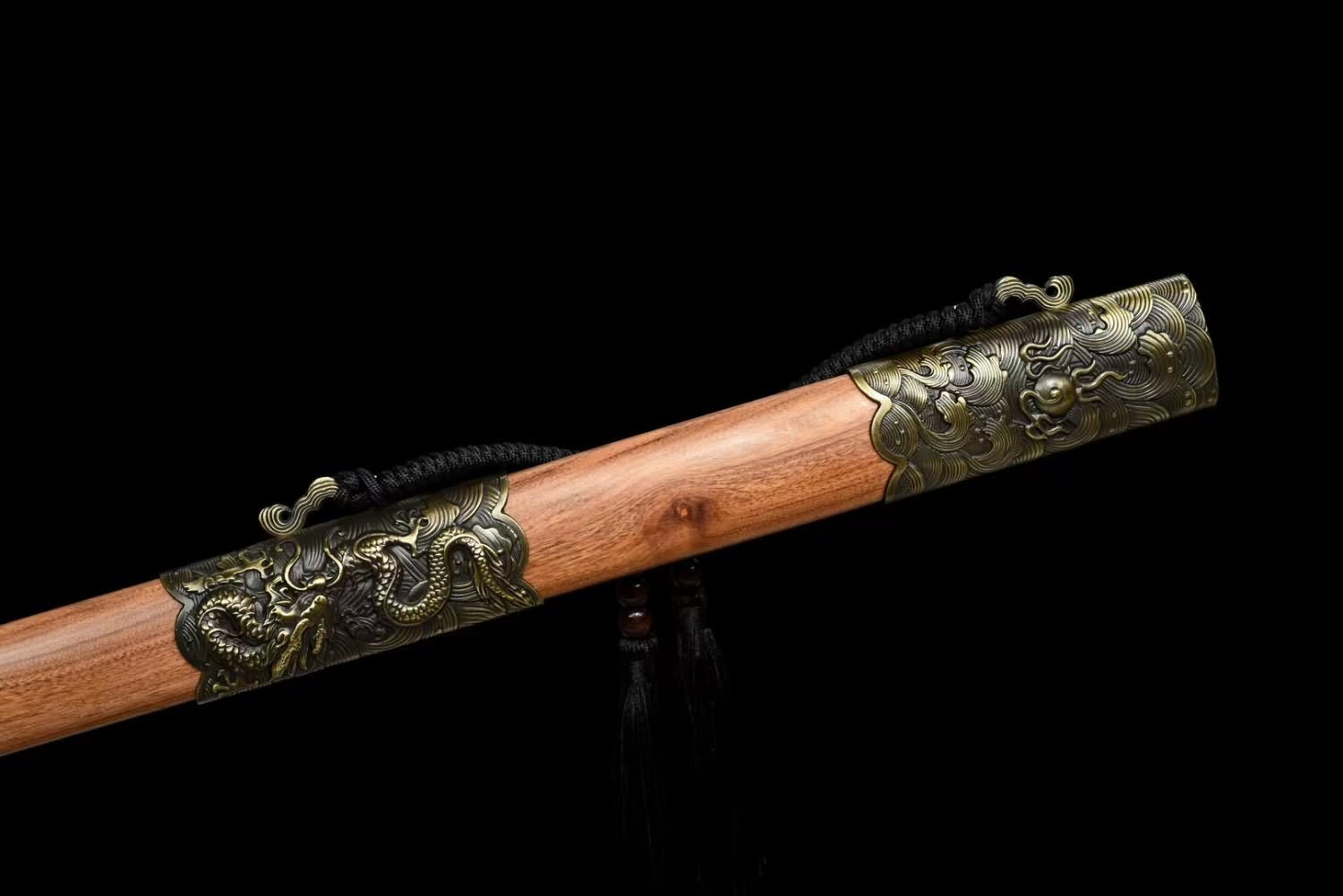 Dragon King jian Swords Real Forged Damascus Steel Blades,Alloy Fittings,Rosewood Scabbard,LOONGSWORD