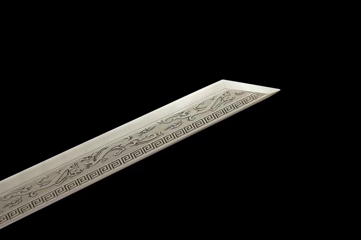 LOONGSWORD,Broadsword Tang Dao,Hand Forged High carbon steel Blades,Alloy fittings