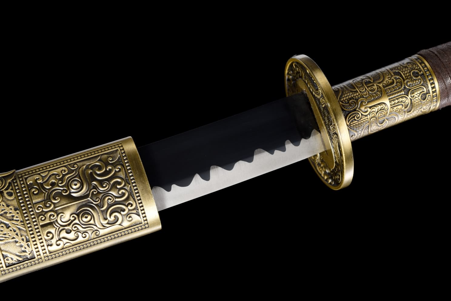 Kangxi dao swords-Hand Forged High Carbon Steel Blade Blade with Alloy Fittings