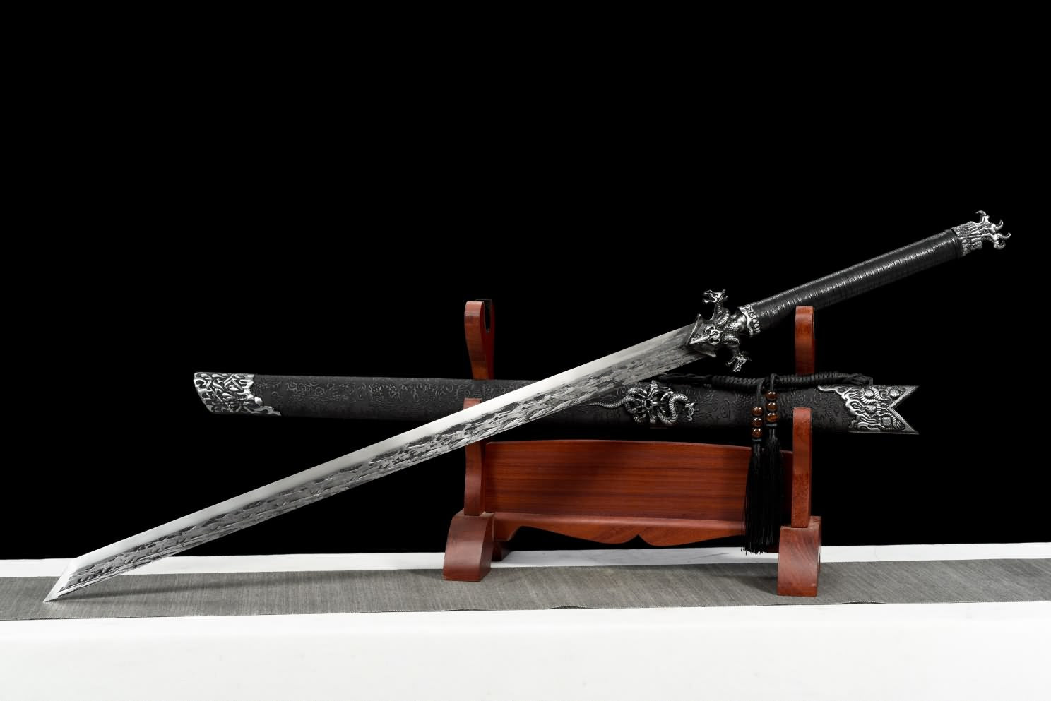 LOONGSWORD,chinese sword,Dragon Tang dao,Battle Ready,Hand Forged High Carbon Steel Blade