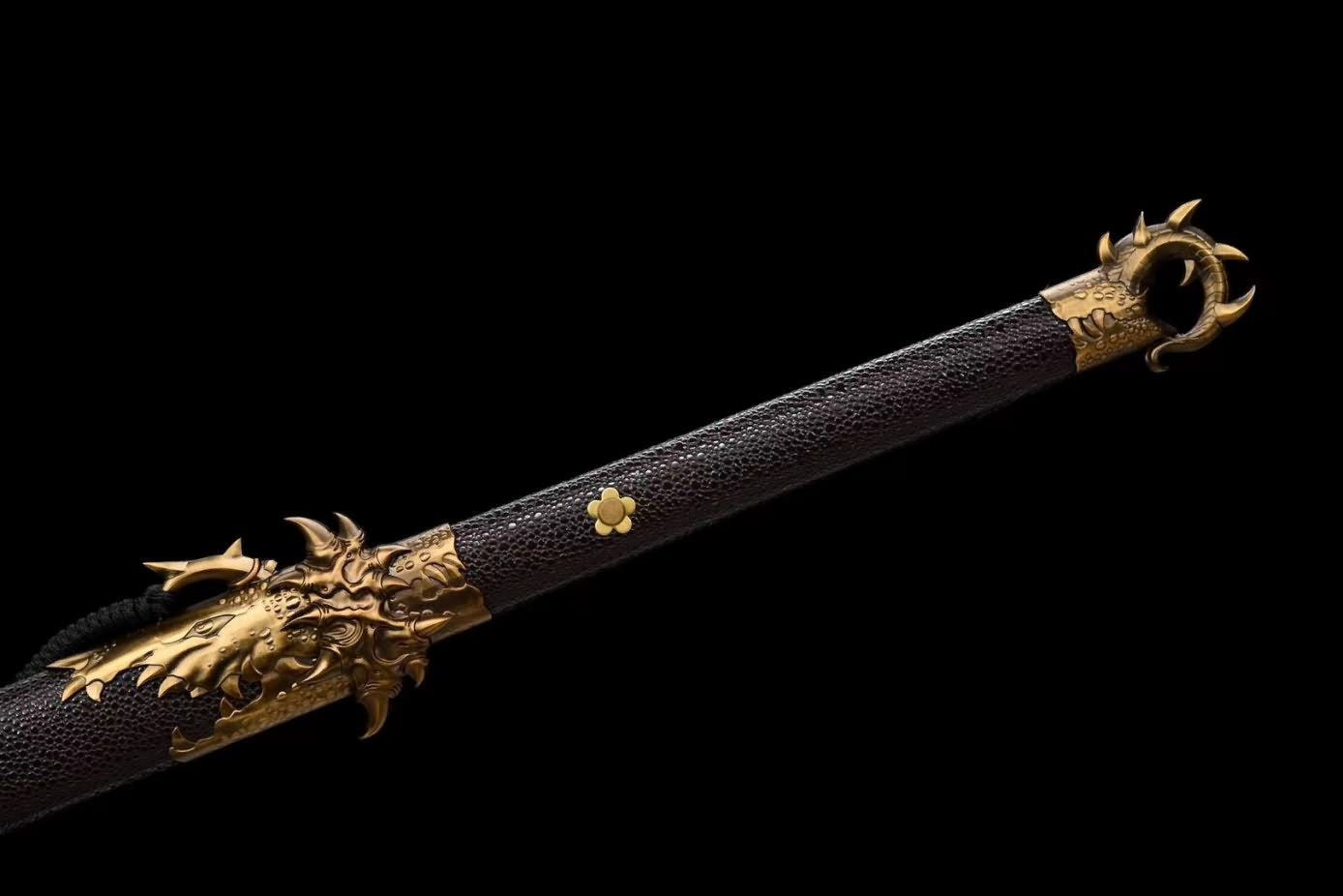 Tang dao Battle Ready High Carbon Steel Blade,Alloy Fittings,PU Scabbard,LOONGSWORD