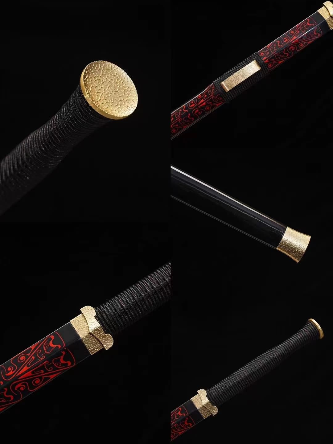 Han jian Sword - Forged Damascus Steel Blade - Brass Fittings,Collectible Gift