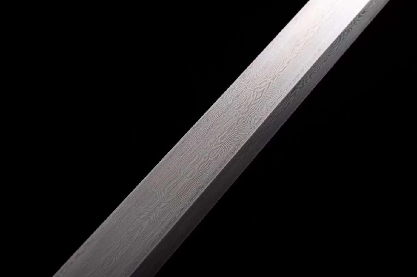 LOONGSWORD,Tang dao jian,Damascus Steel Blade,Brass Fittings,Rosewood Scabbard,Chinese sword
