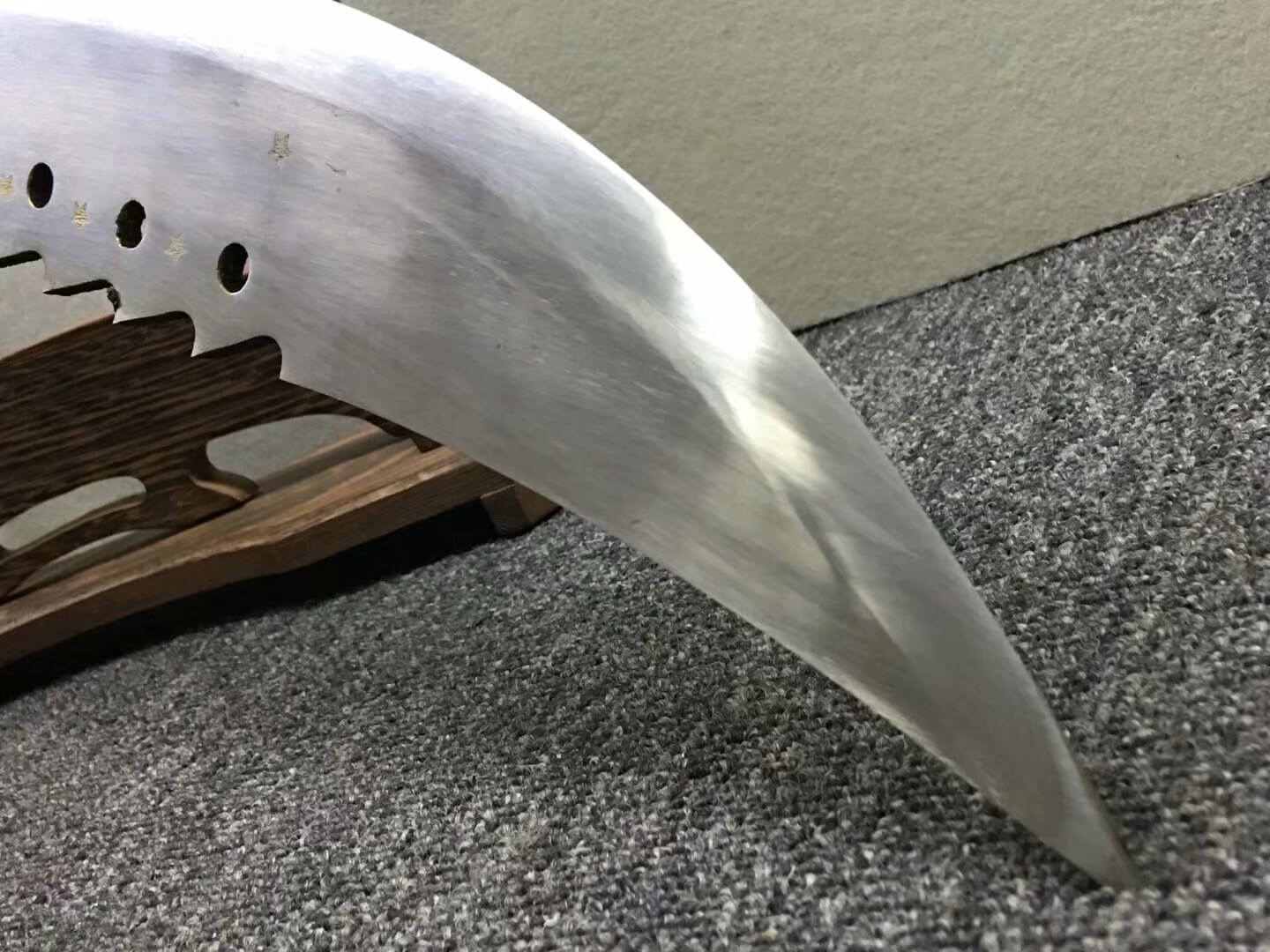 GuanDao,High carbon steel blade,Leather scabbard,Length 62" - Chinese sword shop