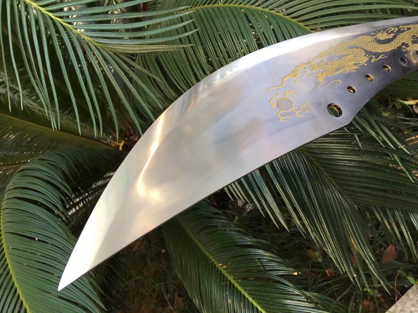 Kwan Dao,High carbon steel blade,Leather scabbard - Chinese sword shop