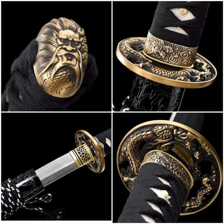boxkatana Hand Forged Japanese Samurai Katana Aurora High-performance Pattern Steel
