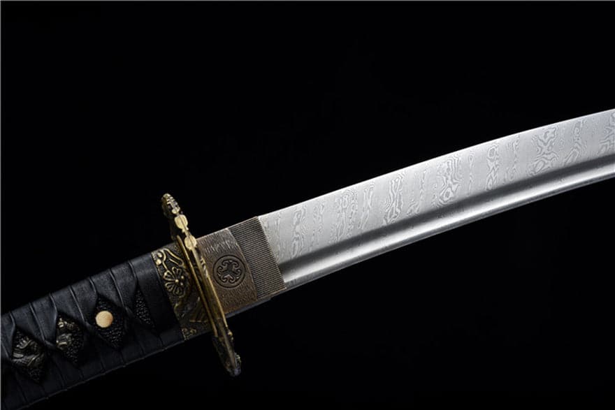 boxkatana Hand Forged Japanese Short knife Imperial Soul Pattern Steel