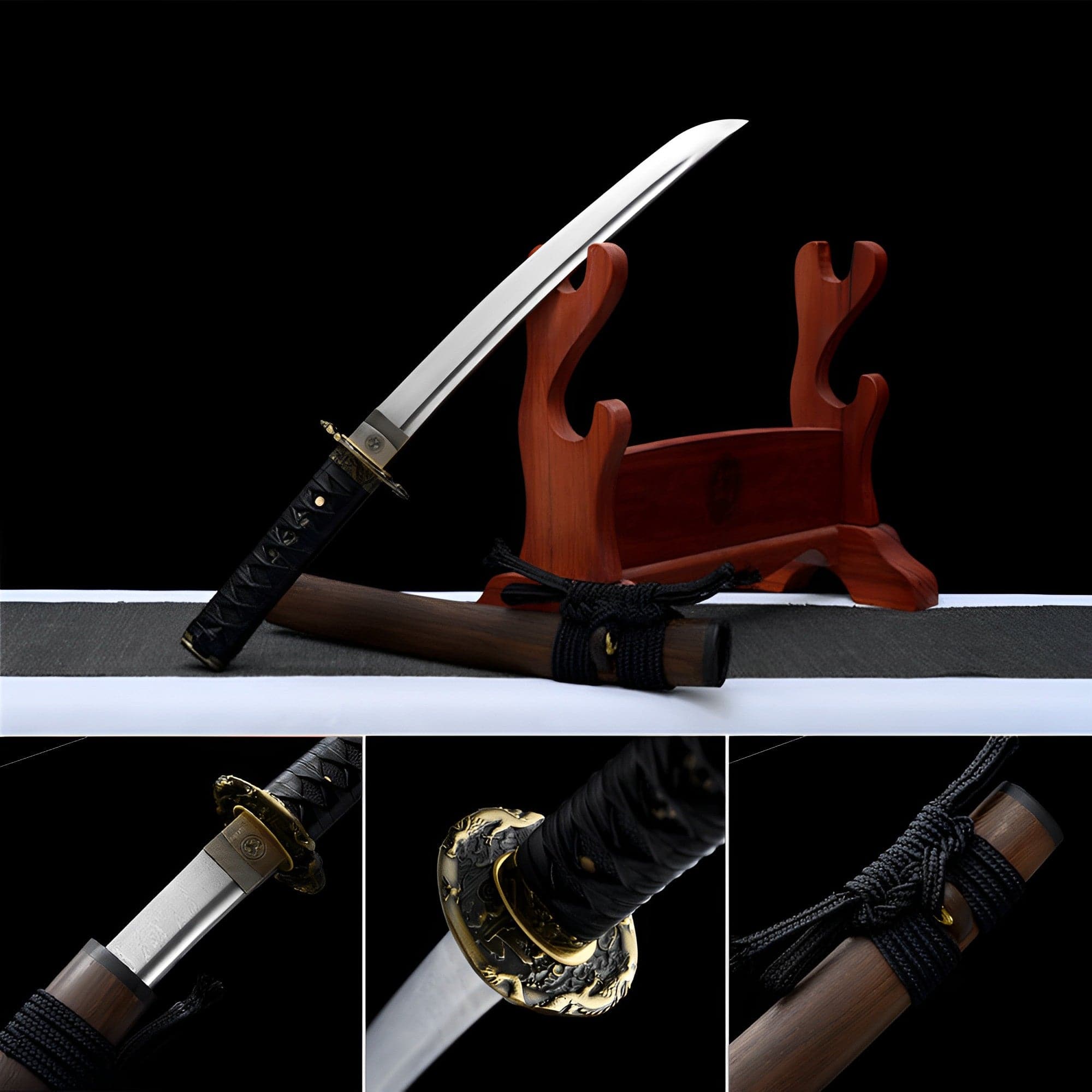 boxkatana Hand Forged Japanese Short knife Imperial Soul Pattern Steel