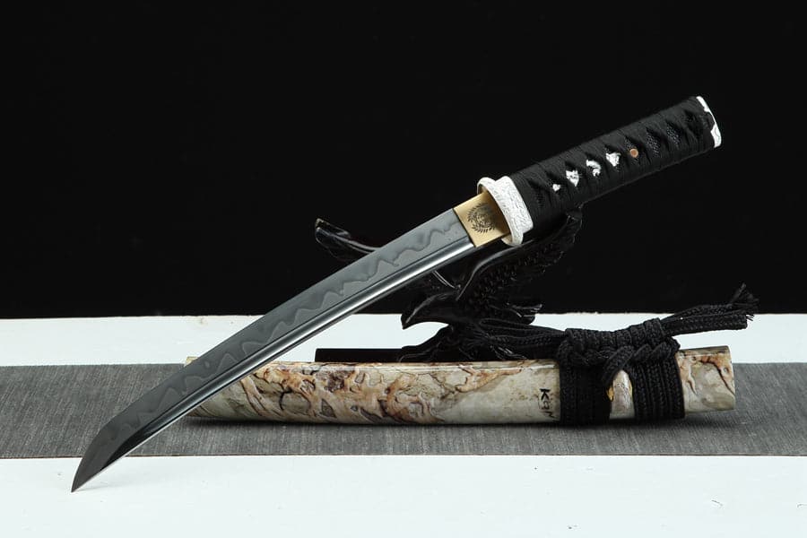 boxkatana Hand Forged Japanese Tanto Darkness Short Sword 1095 Carbon steel