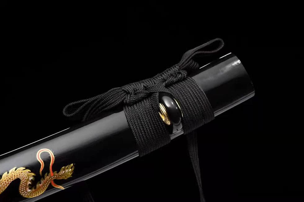 boxkatana Hand Forged Japanese Tanto Golden Dragon T10 Carbon steel Full Tang