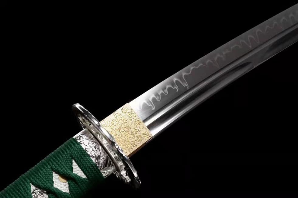 boxkatana Hand Forged Japanese Tanto Jade T10 Carbon steel Short Sword Turns the soil to burn blade
