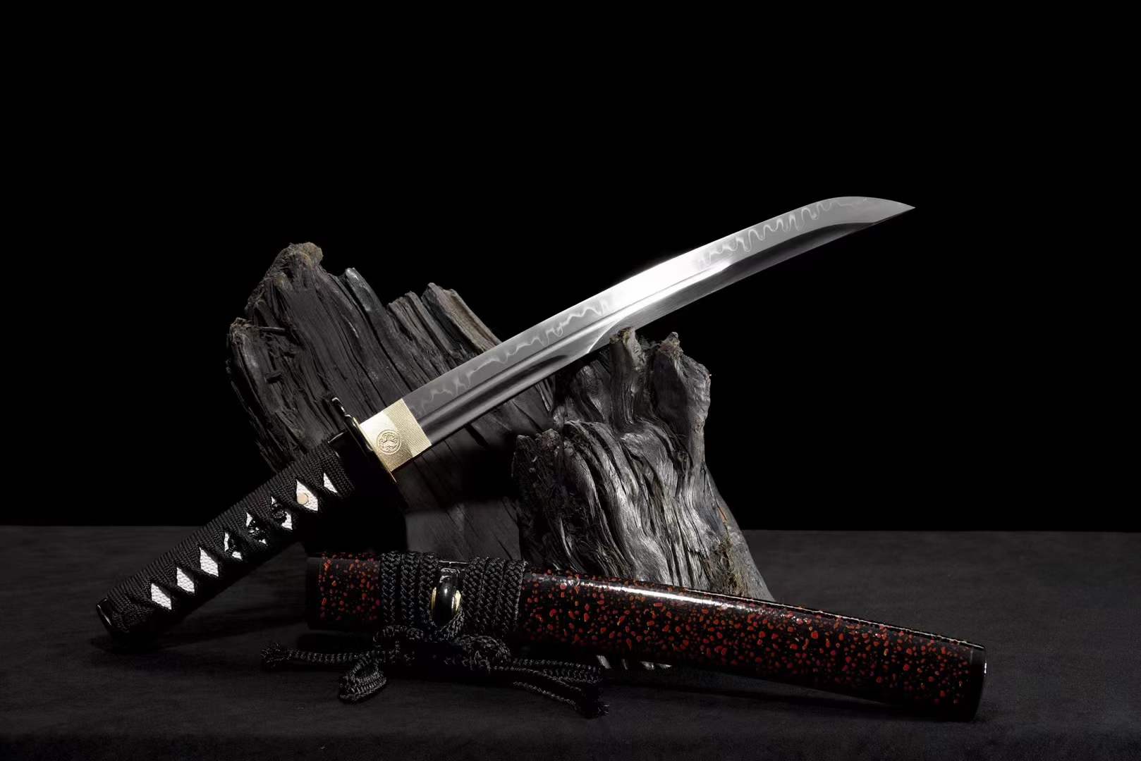 boxkatana Hand Forged Japanese Tanto Naruto Short Sword T10 Turns the soil to burn blade