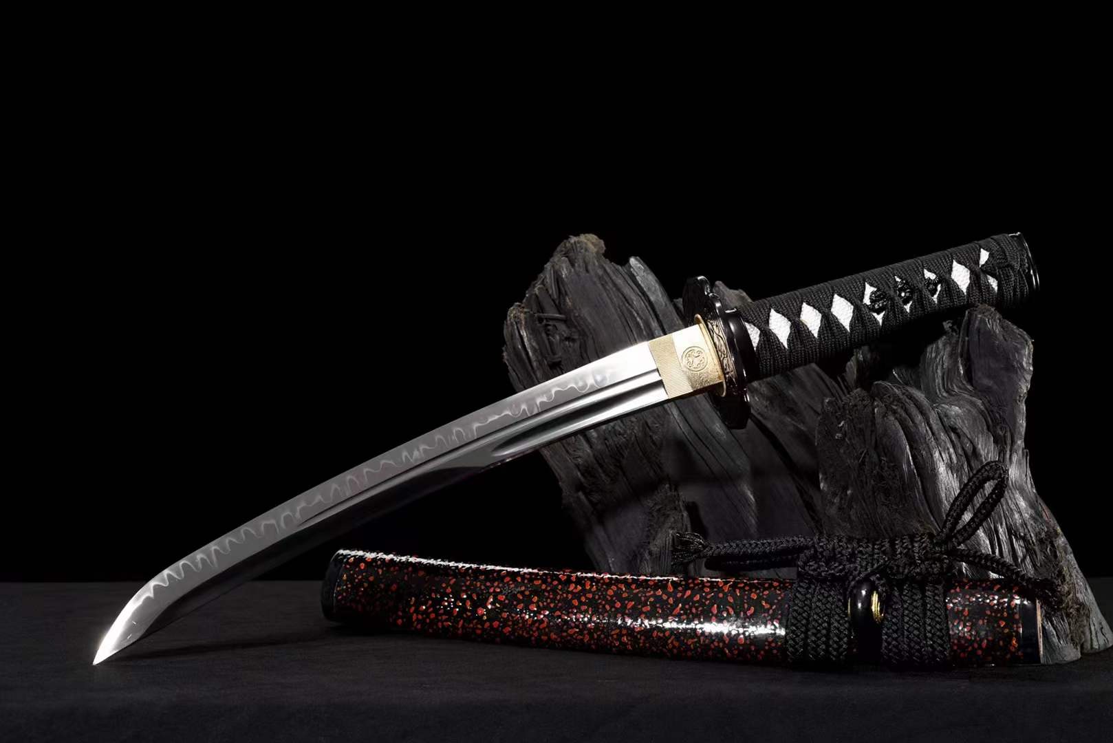 boxkatana Hand Forged Japanese Tanto Naruto Short Sword T10 Turns the soil to burn blade