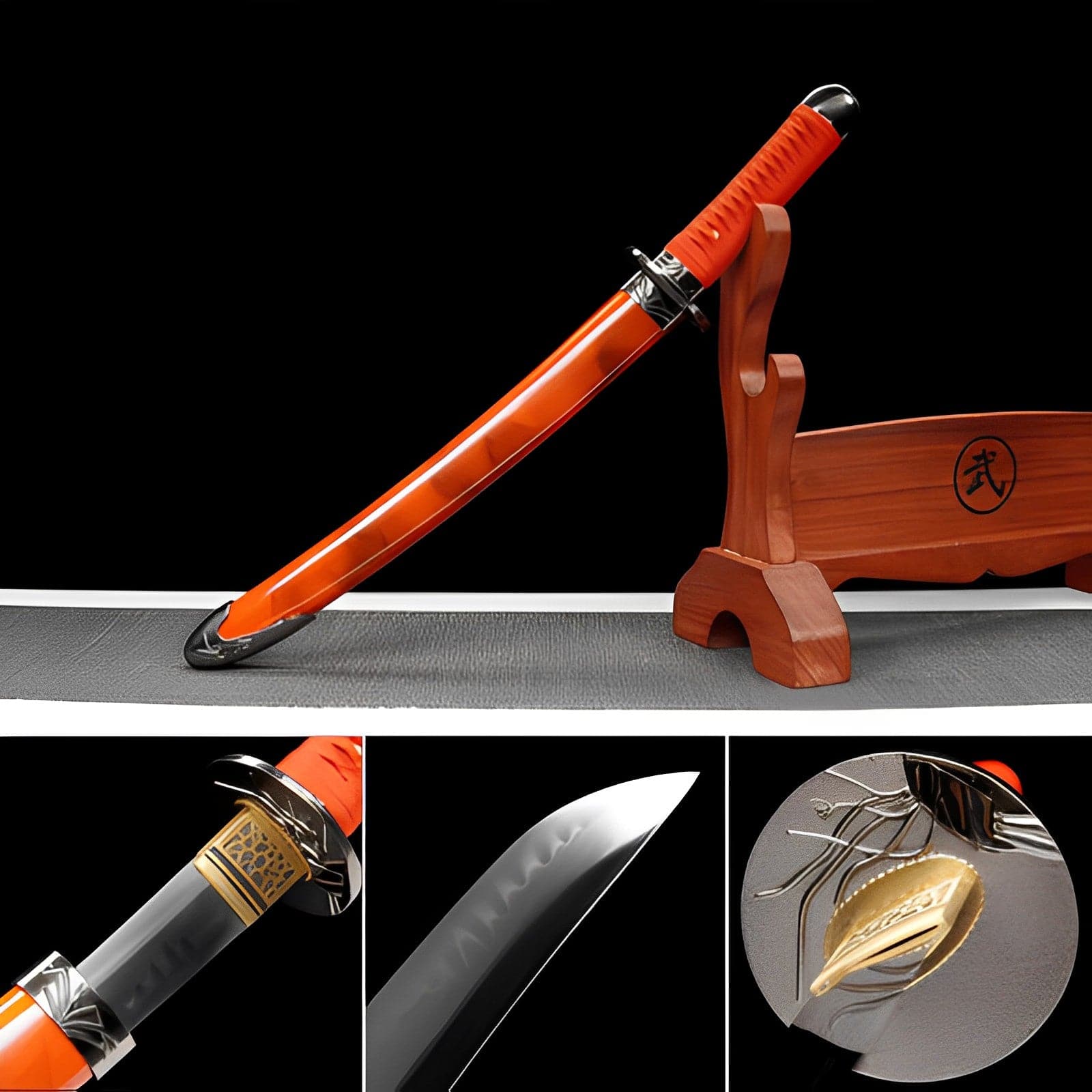 boxkatana Hand Forged Japanese Tanto Red Sky Short Sword T10 Turns the soil to burn blade