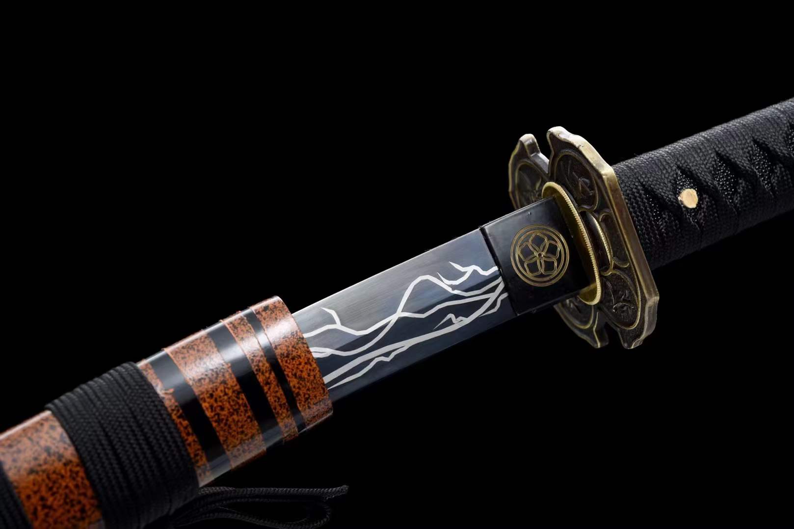 boxkatana Hand Forged Japanese Tanto Storm Short Sword Manganese Steel Blackened blades