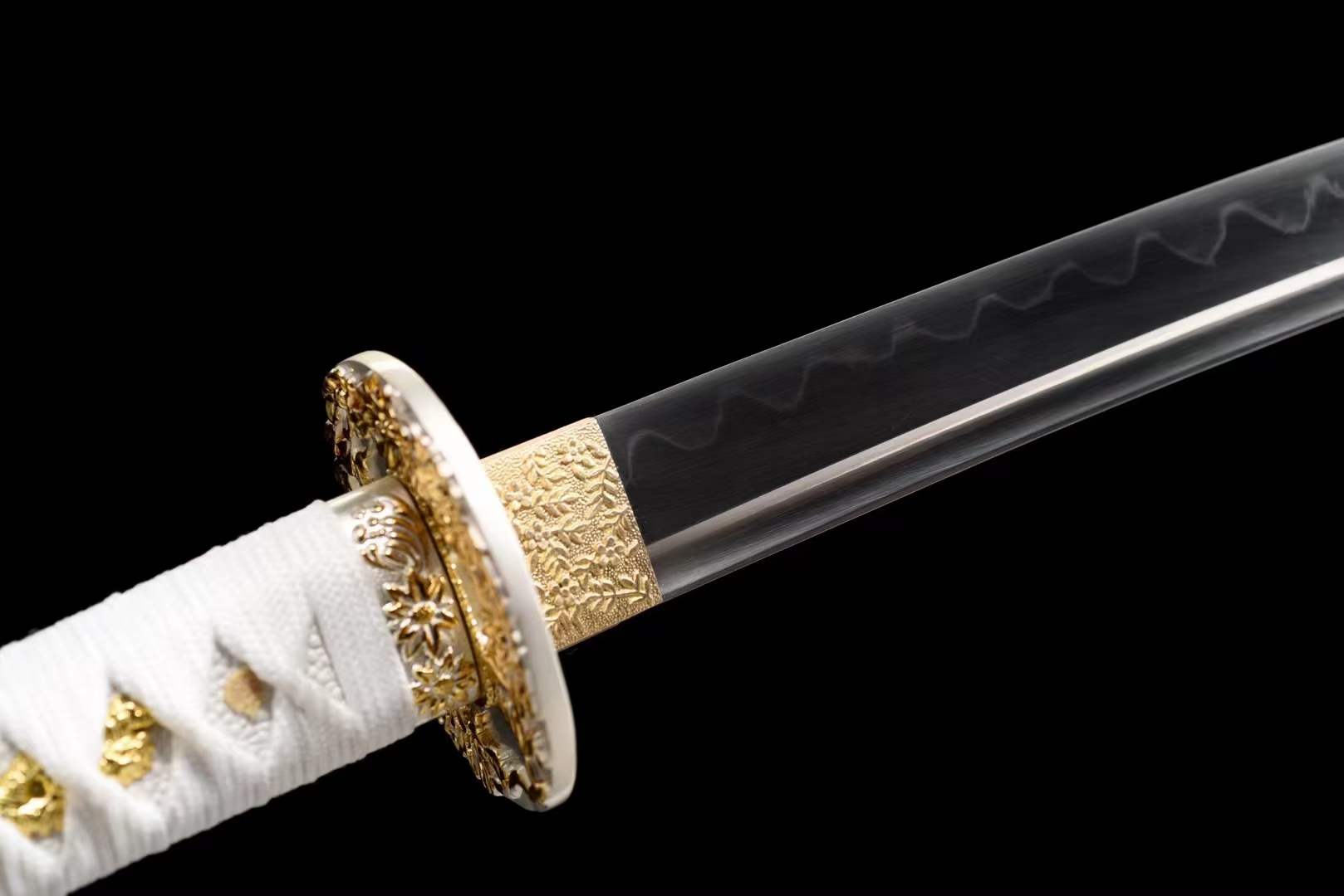 boxkatana Handmade Japanese Wakizashi Begonia Short Sword T10 burned edge