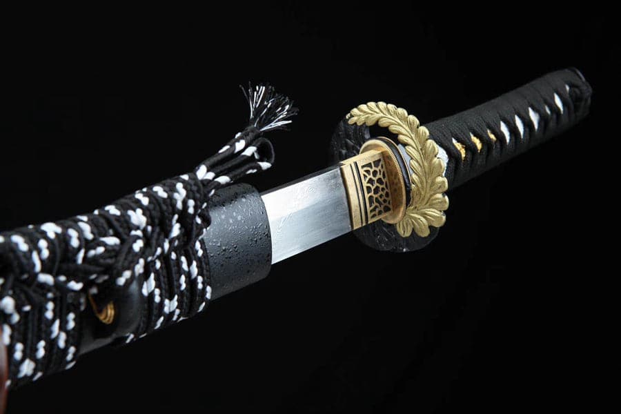 boxkatana Handmade Japanese Wakizashi Black Moon Damascus Steel