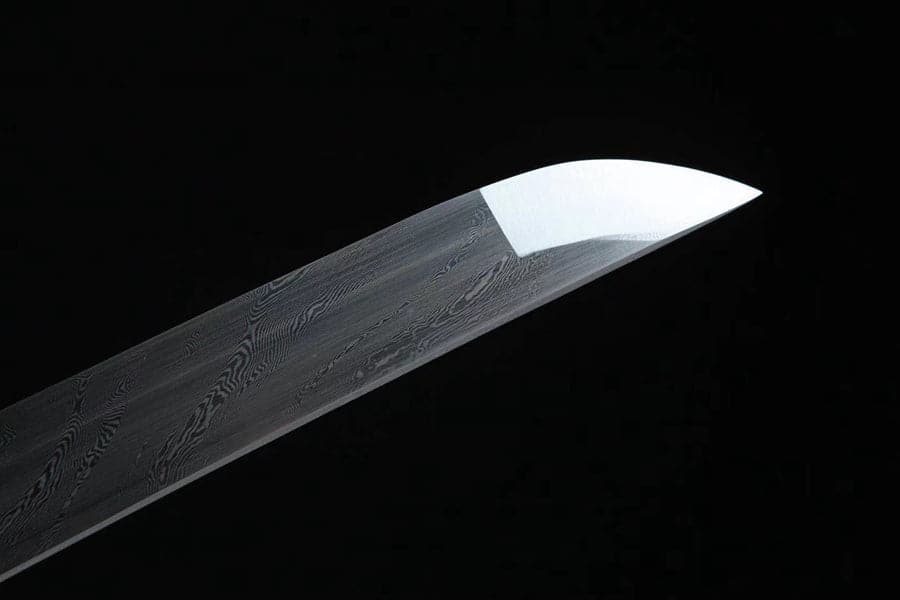 boxkatana Handmade Japanese Wakizashi Black Moon Damascus Steel