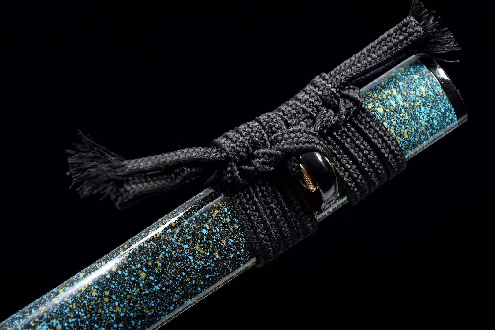 boxkatana Handmade Japanese Wakizashi Green Steel Shadow T10 burned edge