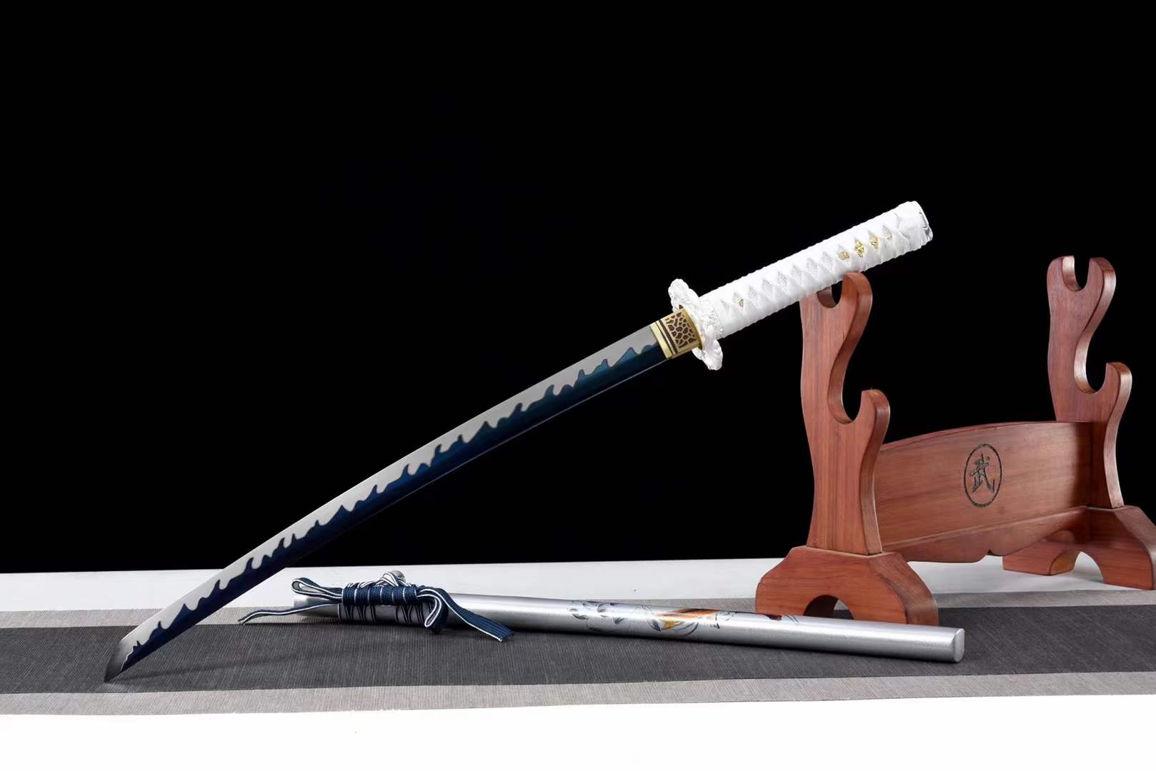 boxkatana Handmade Japanese Wakizashi 魚 Short Sword Manganese Steel