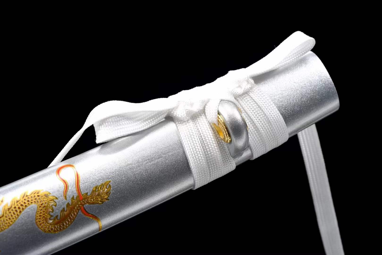 boxkatana Handmade Japanese Wakizashi White Dragon Chant Short Sword Blue Blade