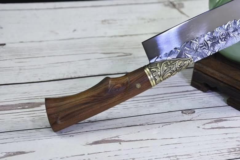 Knife Handmade Chef Kitchen Knives Wood Handle Cooking Tools Pro,5CR15MOV STEEL - Chinese sword shop