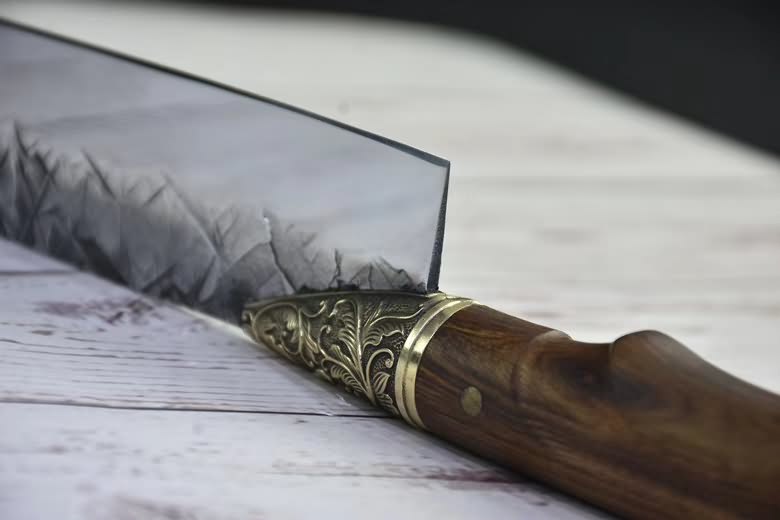 Knife Handmade Chef Kitchen Knives Wood Handle Cooking Tools Pro,5CR15MOV STEEL - Chinese sword shop