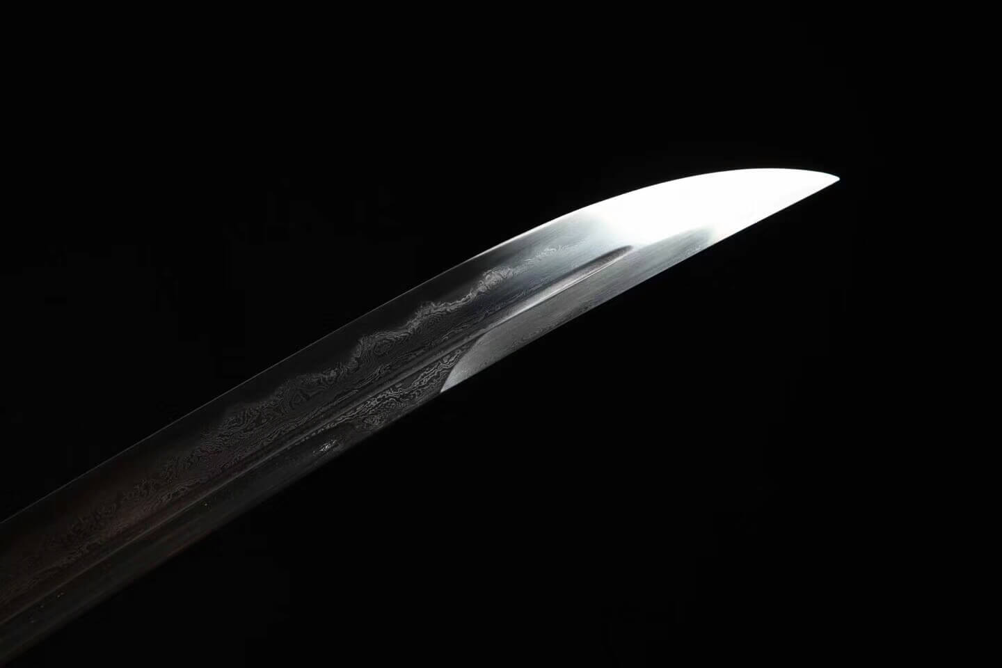 Qin Broadsword(Folded steel blade,Green skin Scabbard,Brass fitting)Length 37" - Chinese sword shop