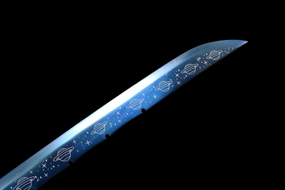 Wolf Head Machete Blue sworde Real,High Carbon Steel,Chinese sword