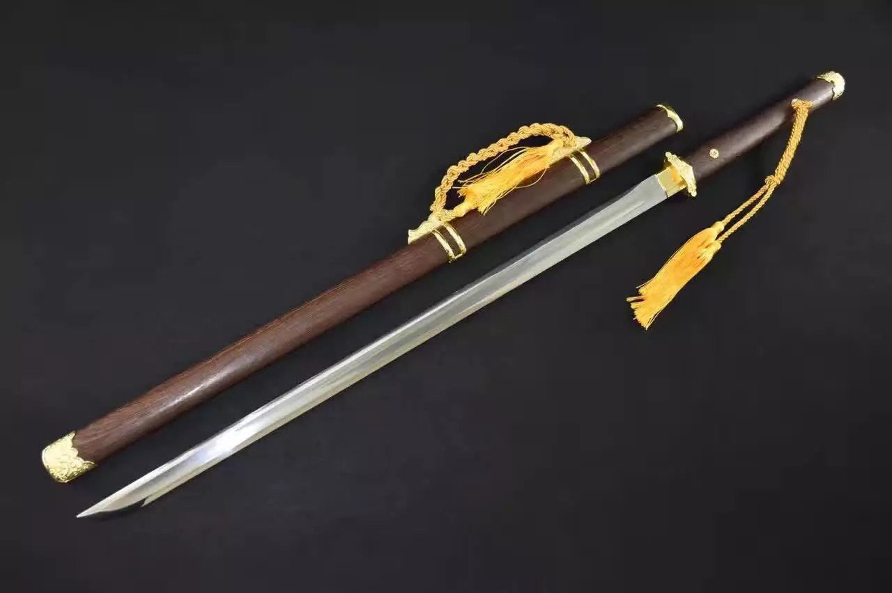 Tang sword,High carbon steel blade,Rosewood,Alloy fitting,Length 39" - Chinese sword shop