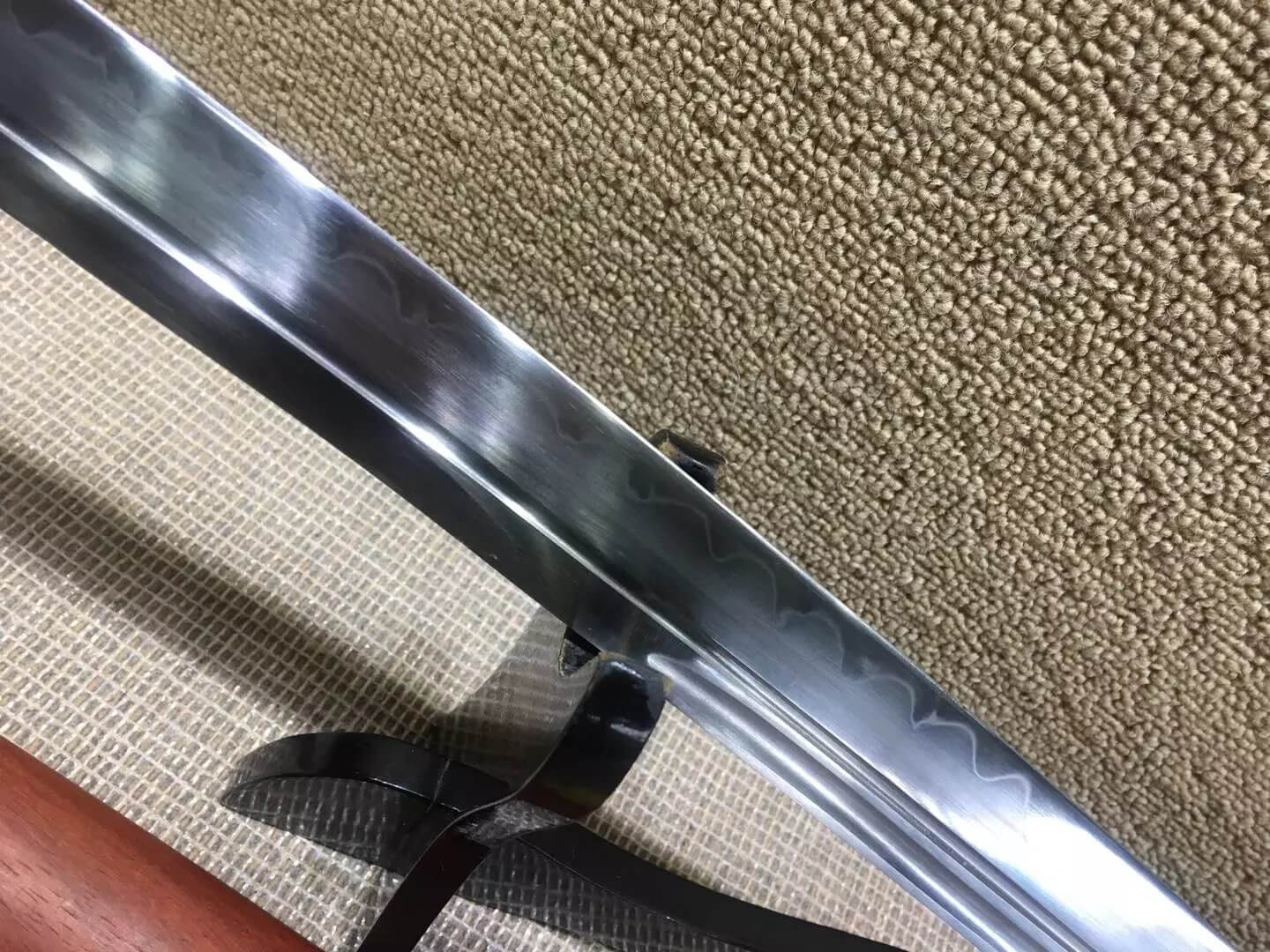 Horse chopping sword/T10 high carbon steel/Redwood,Brass/Full tang - Chinese sword shop