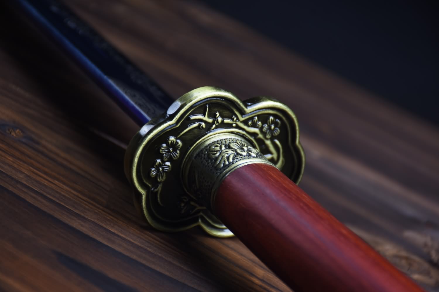 Qing dao sword,High carbon steel etch blade,Redwood,Alloy - Chinese sword shop