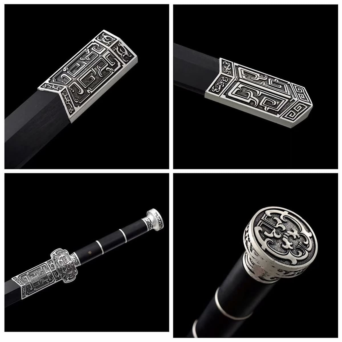 Hand Forged Ruyi jian,High carbon blue blade,Alloy fittings,Sword（1045 Carbon Steel）