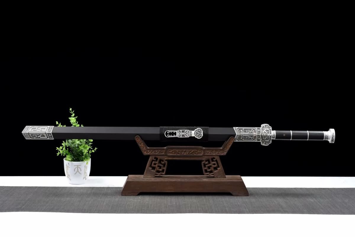 Hand Forged Ruyi jian,High carbon blue blade,Alloy fittings,Sword（1045 Carbon Steel）