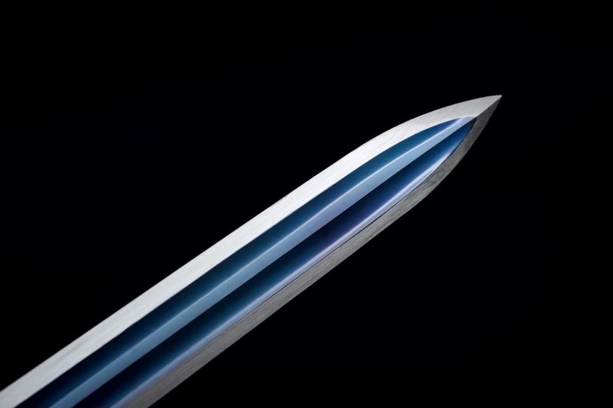 Hand Forged Ruyi jian,High carbon blue blade,Alloy fittings,Sword（1045 Carbon Steel）