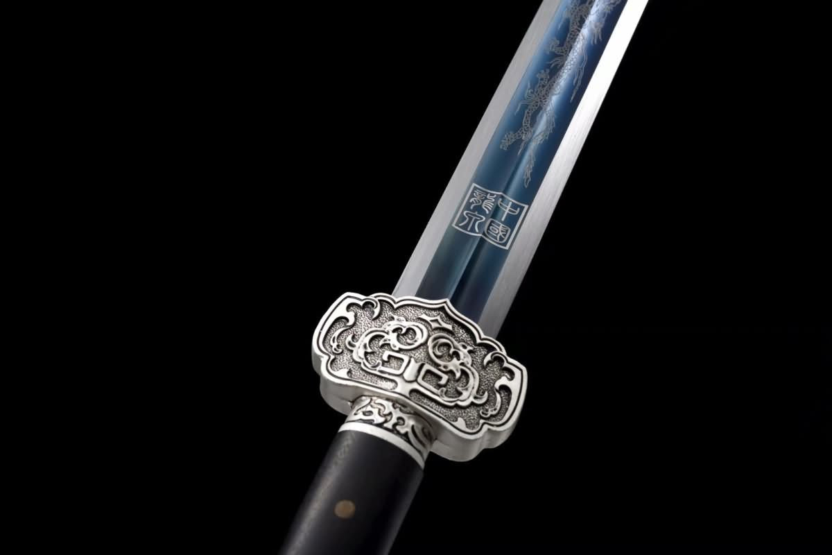 Hand Forged Ruyi jian,High carbon blue blade,Alloy fittings,Sword（1045 Carbon Steel）