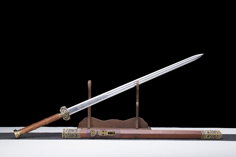 Ruyi jian,Forged High carbon steel blade,Alloy fittings,43" - Chinese sword shop