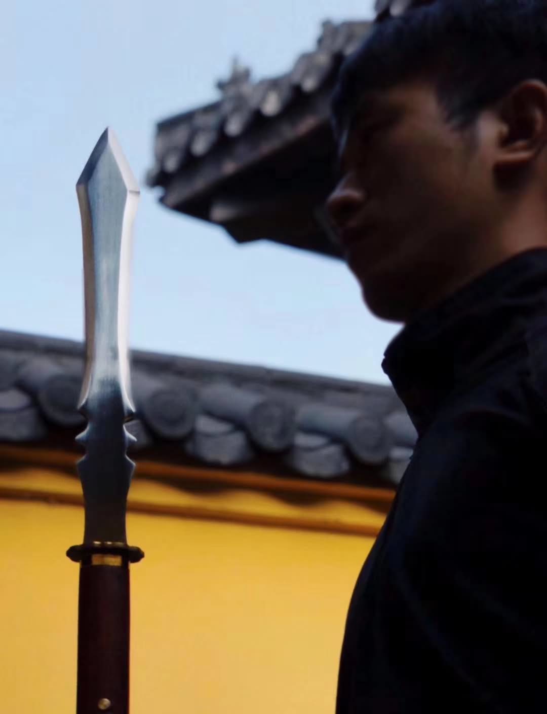 Red-tasselled spear,High carbon steel,Redwood rod - Chinese sword shop