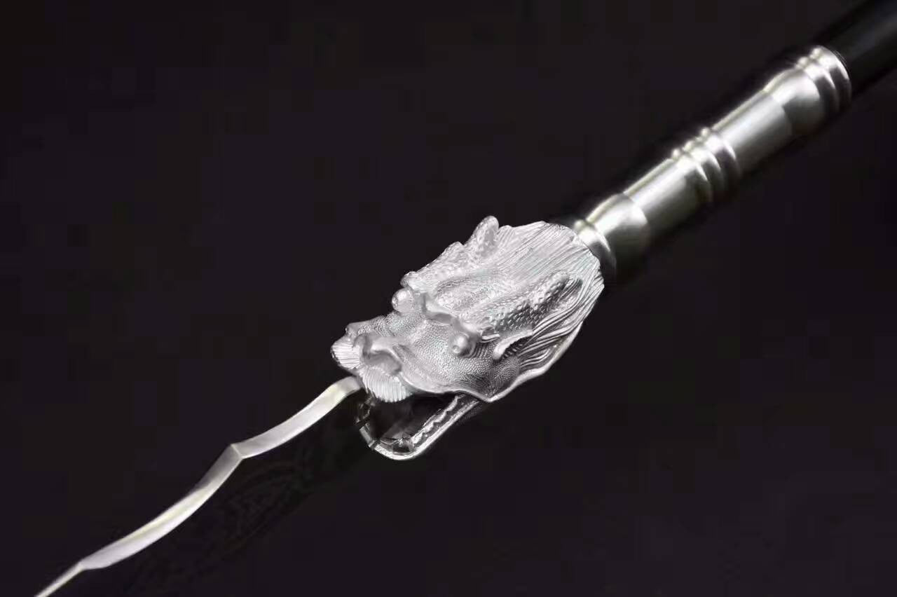Dragon lance spear High carbon steel Spearhead,Stainless steel rod - Chinese sword shop