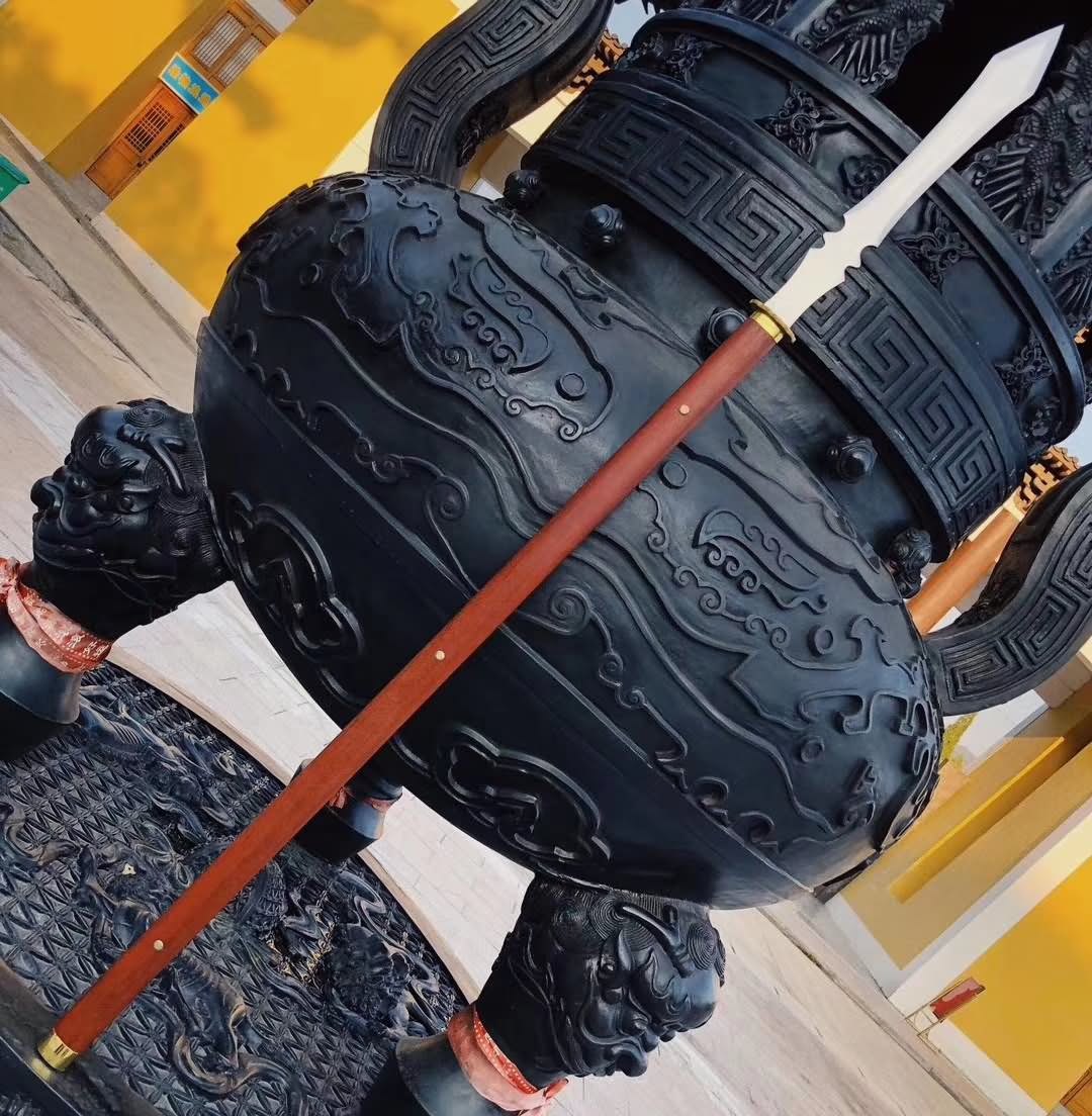 Red-tasselled spear,High carbon steel,Redwood rod - Chinese sword shop