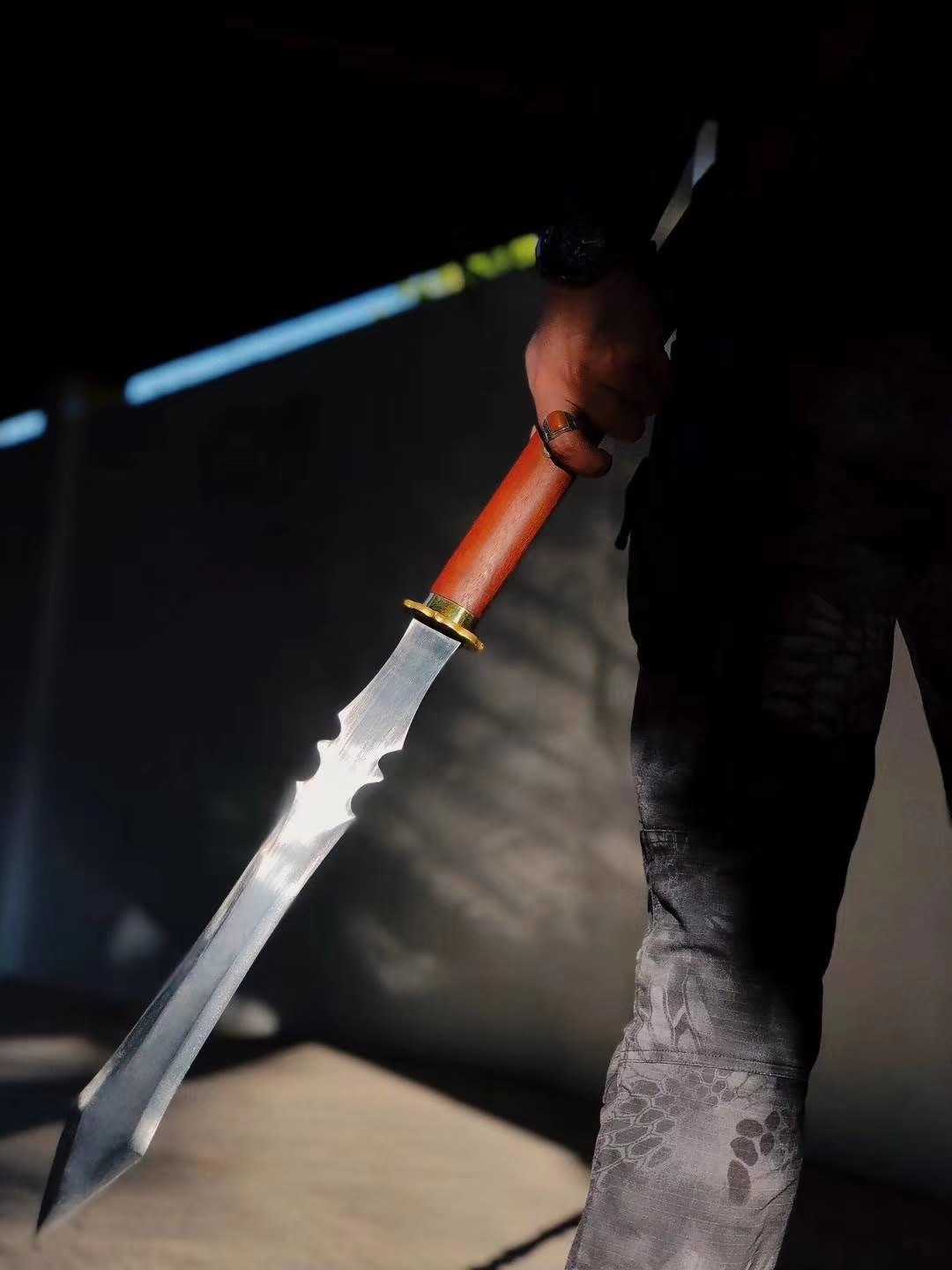 Red-tasselled spear,High carbon steel,Redwood rod - Chinese sword shop