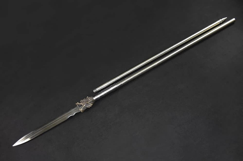 Spear/Dragon lance/High manganese steel Spearhead,Stainless steel rod - Chinese sword shop