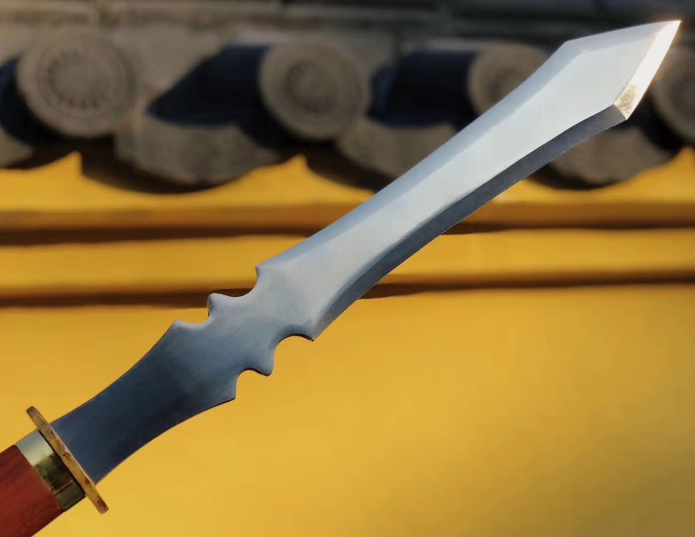 Red-tasselled spear,High carbon steel,Redwood rod - Chinese sword shop
