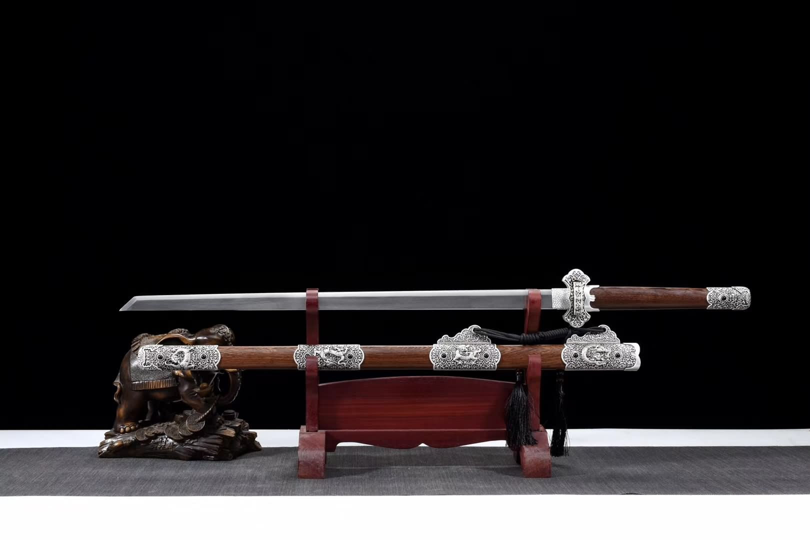 Tang dao,Handmade high carbon steel blade,Rosewood,Kirsite - Chinese sword shop