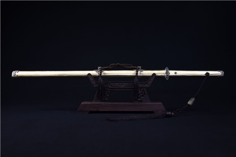 Tang dao sword(Damascus steel blade,Brass scabbard)Full tang - Chinese sword shop
